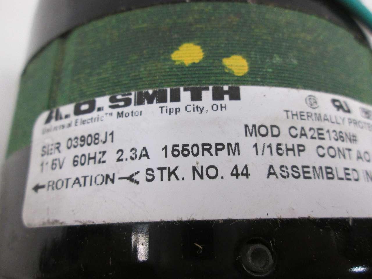Ao Smith CA2E136N 1/15hp 115v-ac 1550rpm 1ph Ac Electric Motor D402774