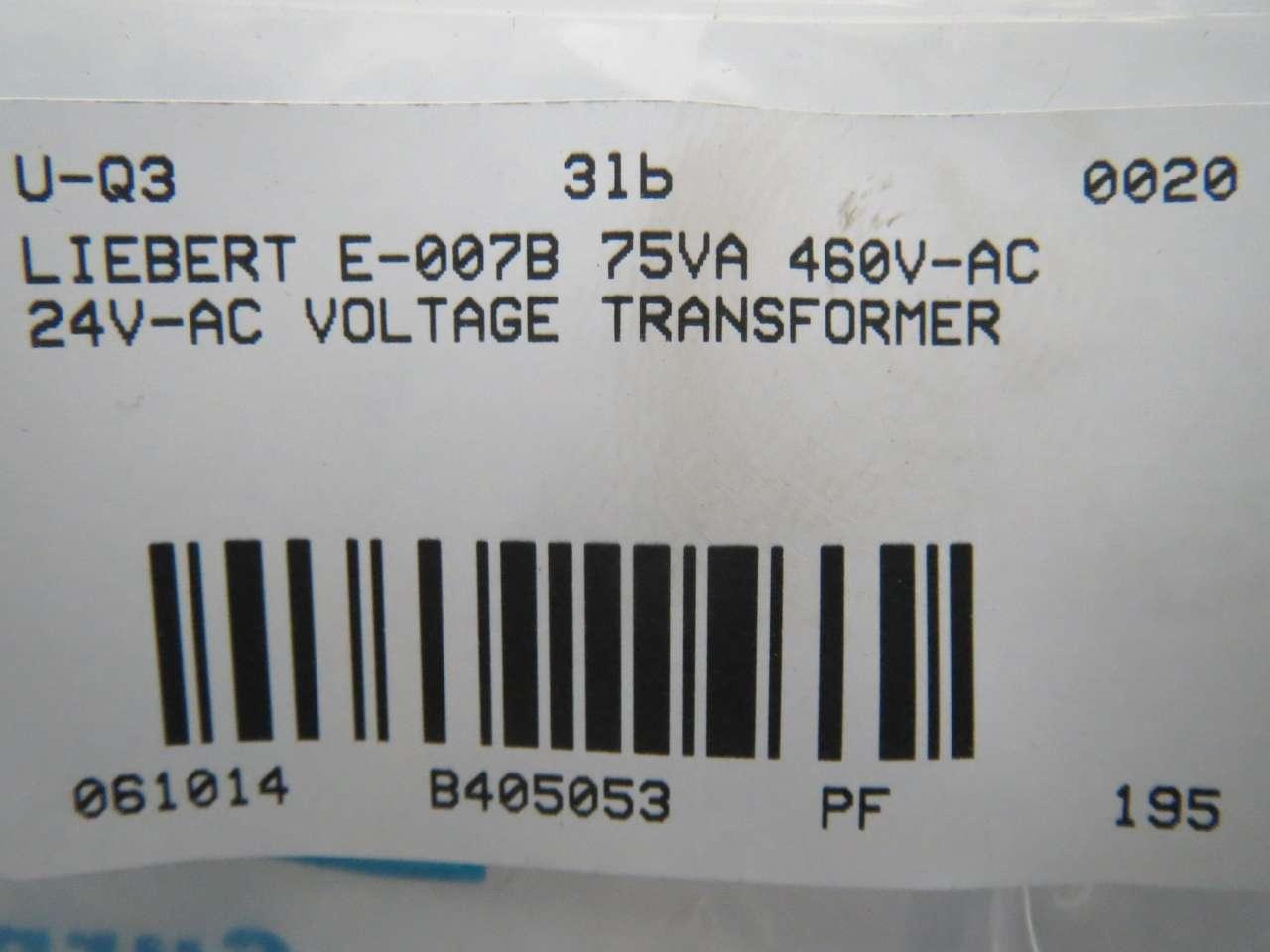 Details about   BASLER ELECTRIC BE 17384 001 LIEBERT E-007B 75 VA TRANSFORMER 
