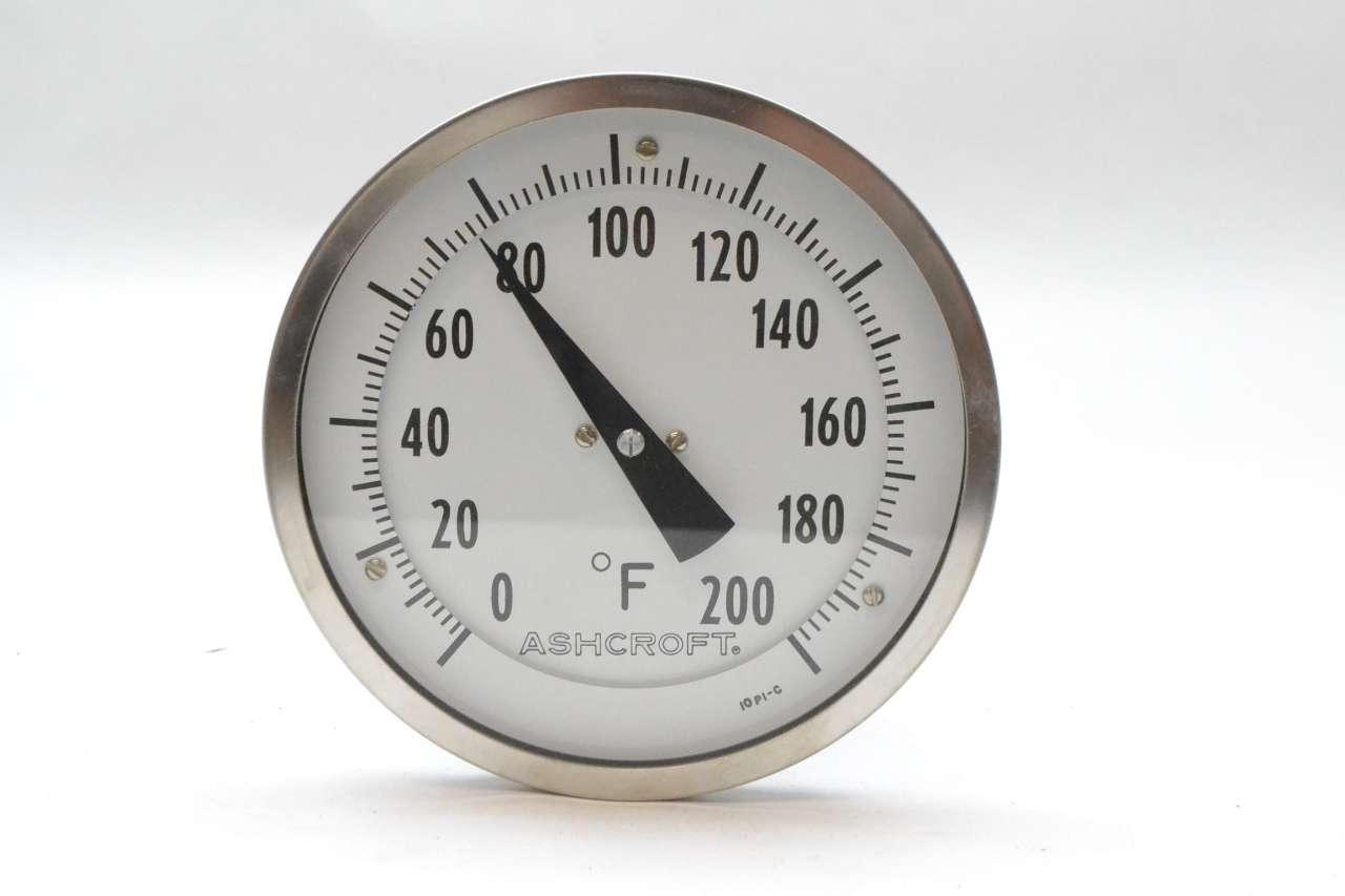 Ashcroft Thermometer 0-200f 1/2in Npt 5in 