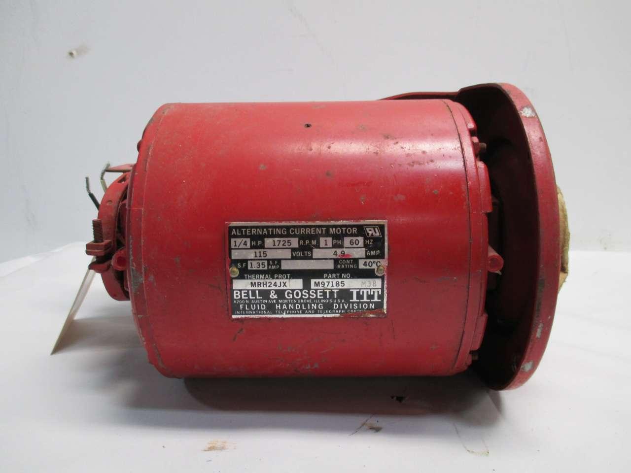 Bell & Gossett M97185 1/4hp 115v-ac 1725rpm 1ph Ac Electric Motor D408211