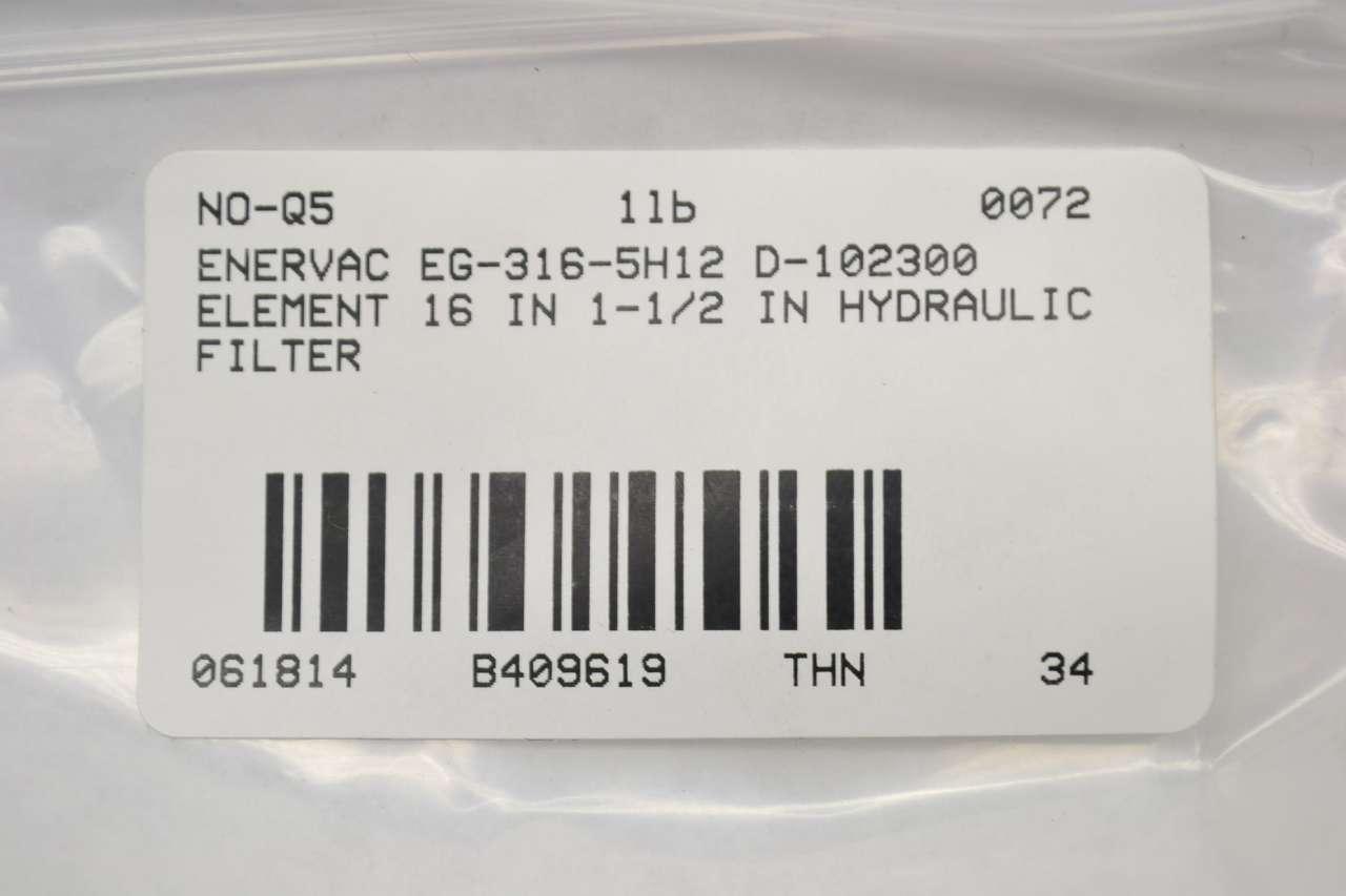 NEW ENERVAC D102300 FILTER EG-316-5H12 
