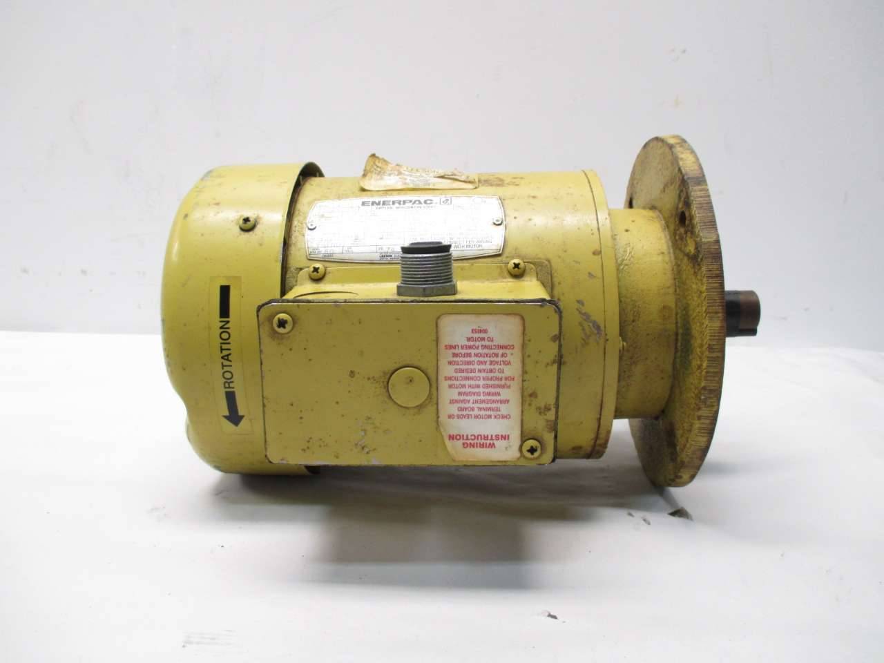 Leeson 113445 00 C6t17fz19b Enerpac 1 5hp 230 460v Ac 1725rpm E56y Motor D409803