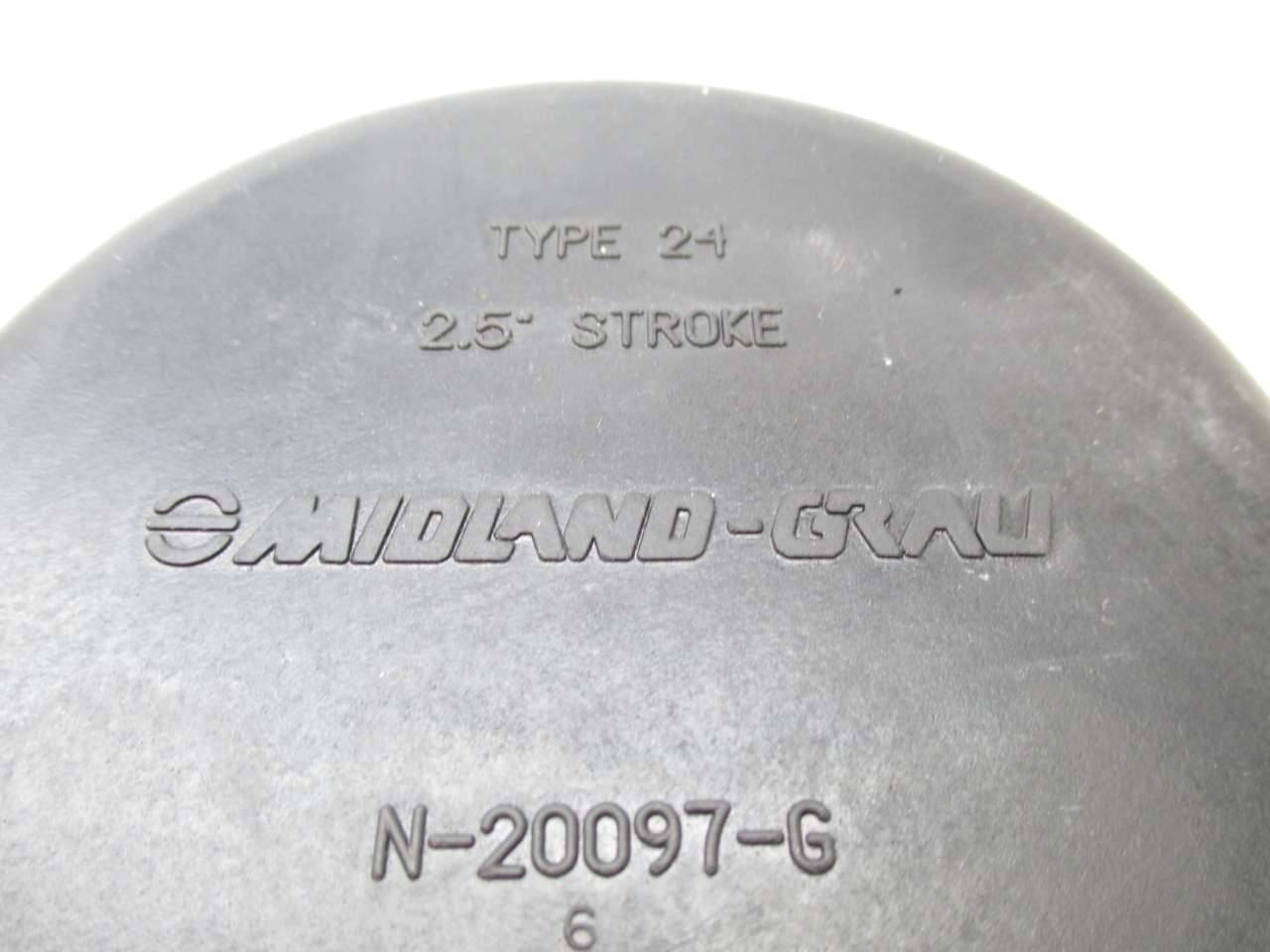 NEW MIDLAND GRAU TYPE 24 2.5 STROKE AIR BRAKE DIAPHRAGM N-20097-G ACTUATOR