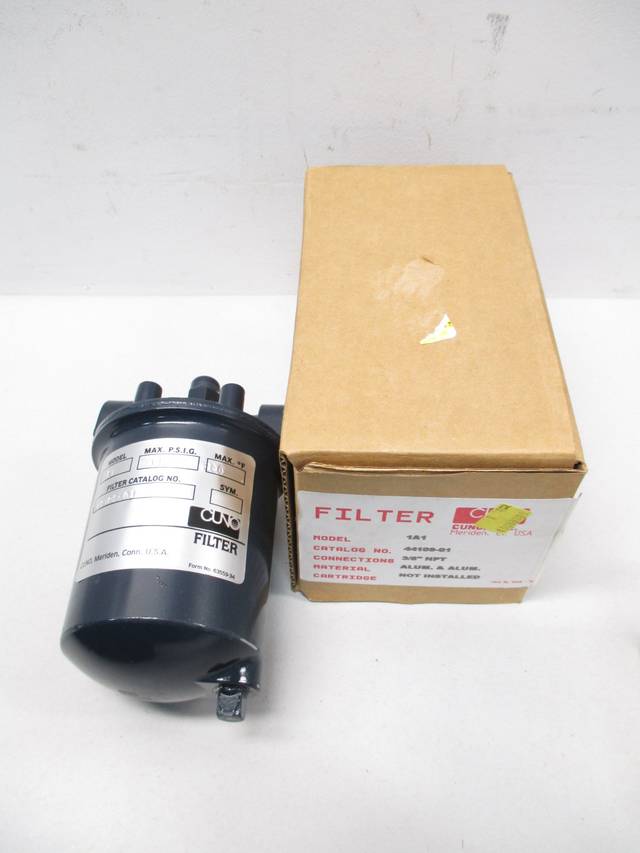 CUNO 1A1 CARTRIDGE FILTER HOUSING 125 PSI 3/8IN NPT D418586