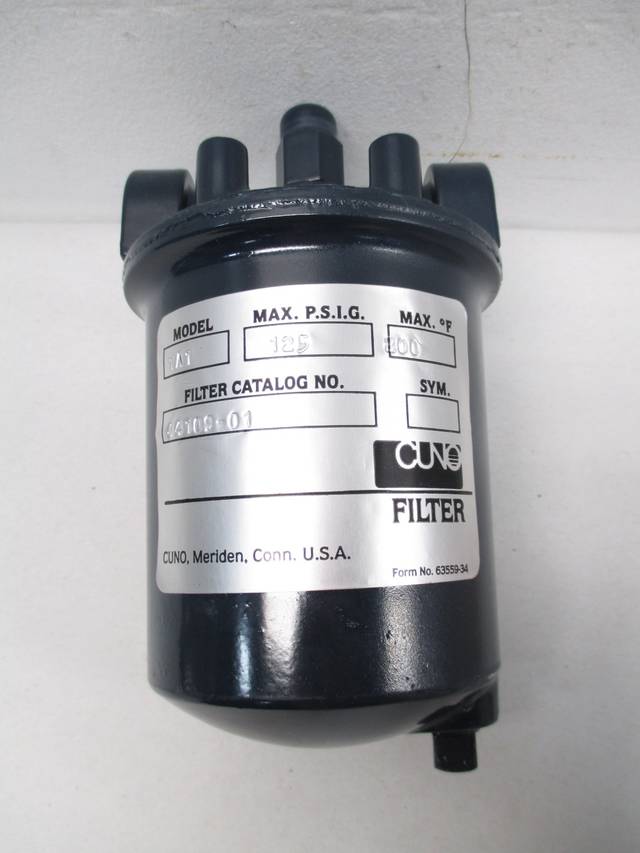 CUNO 1A1 CARTRIDGE FILTER HOUSING 125 PSI 3/8IN NPT D418586