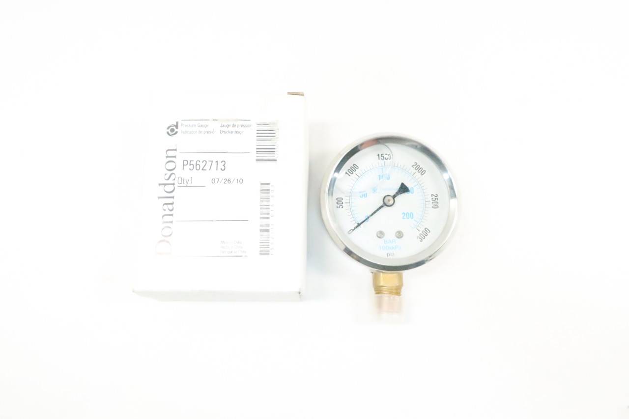 Donaldson P562713 Pressure Gauge 21/2in 03000psi 1/4in Npt