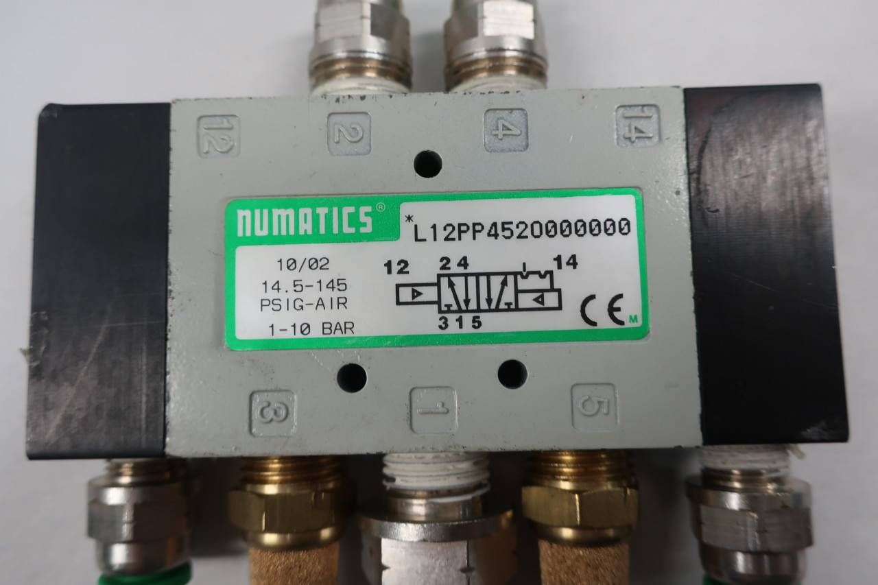 Numatics L12PP4520000000 Manifold pilot Valve 14.5-145 PSIG AIR 1/8