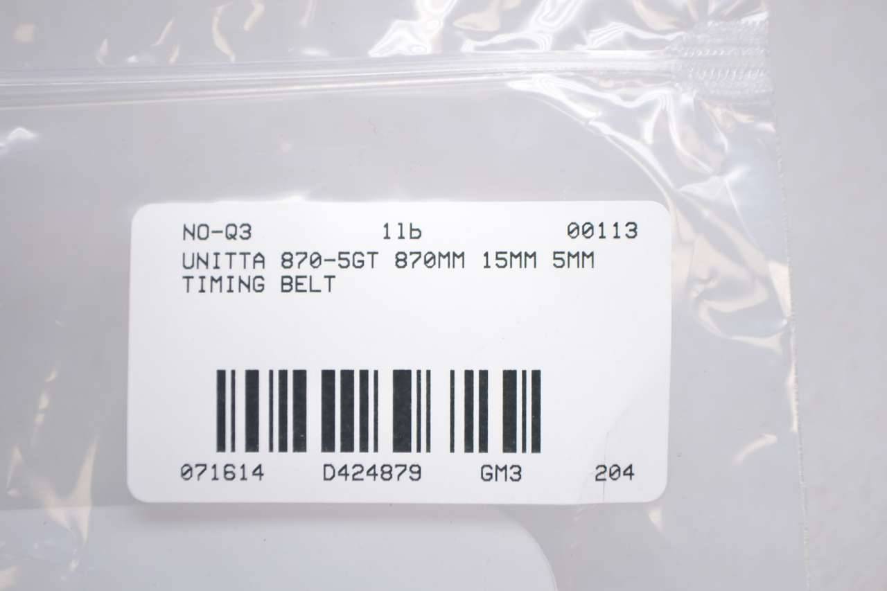 Unitta 870-5GT-15 870mm 15mm 5mm Timing Belt D424879