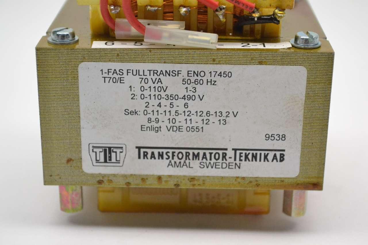 TRANSFORMATOR-TEKNIKAB ENK 17100 TRANSFORMER *NEW NO BOX* 