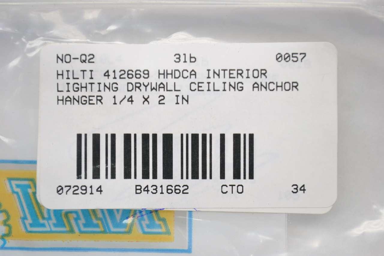 b36 HIlti 412669 One Piece Ceiling Anchor 1/4" x 2" Anchor Systems 100PCS 