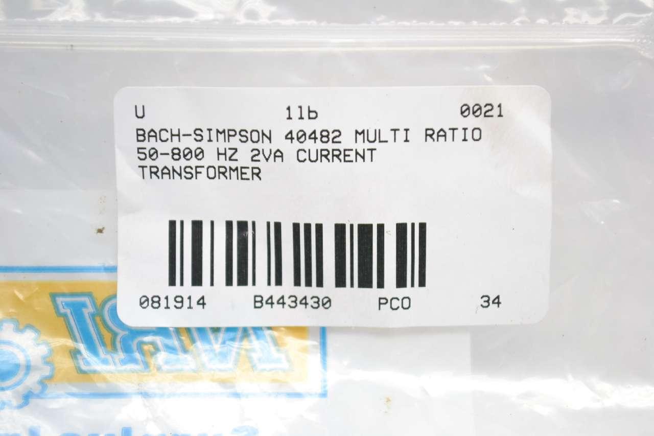 BACH-SIMPSON 40482 MULTI-RATIO CURRENT TRANSFORMER