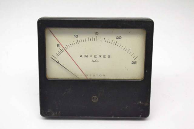 WESTON 1944 0-25 AC AMPERES CURRENT PANEL AMMETER METER B444148