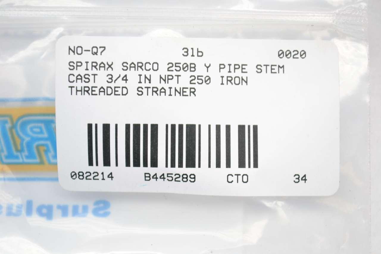Details about   Spirax Sarco It 3/4 In Npt 250 Iron Threaded Strainer 