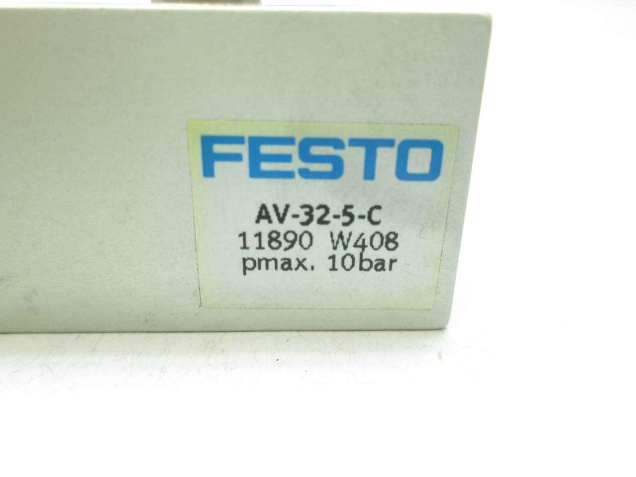 Festo av-32-5-c piston neumatico 11890 cilindros hub 32x5mm 90912.4 