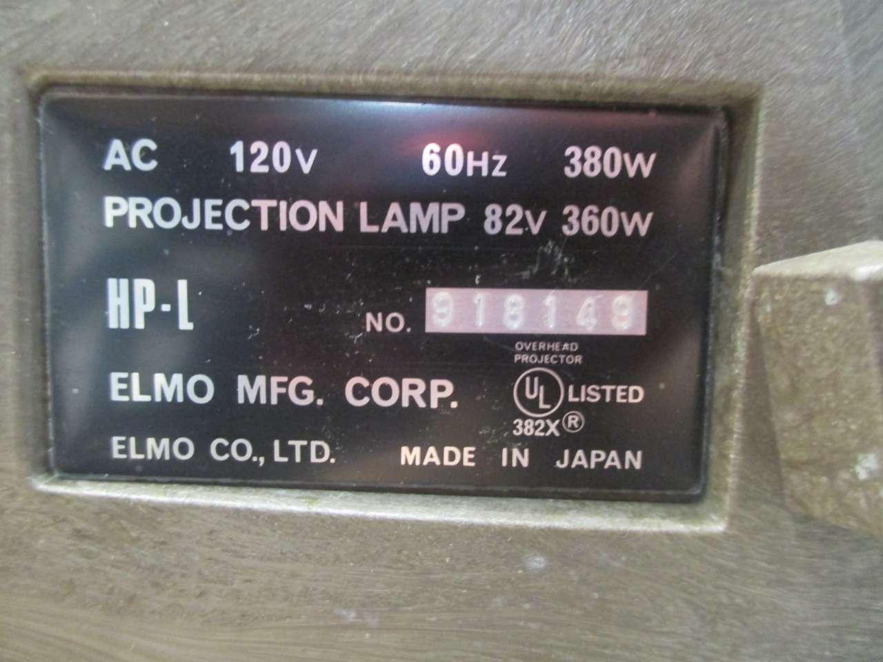 Elmo HP-L355 Overhead Projector D455286