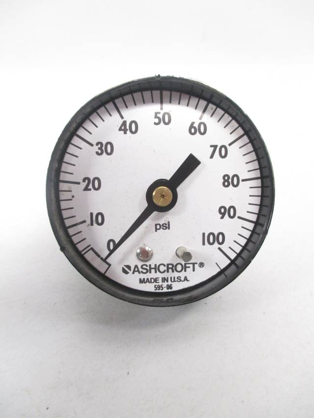 ASHCROFT 59506 0100PSI 2 IN 1/4 IN NPT PRESSURE GAUGE D457818