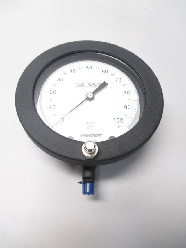 ASHCROFT 601082AS02L100 0100PSI 1/4 IN NPT TEST PRESSURE GAUGE D458536