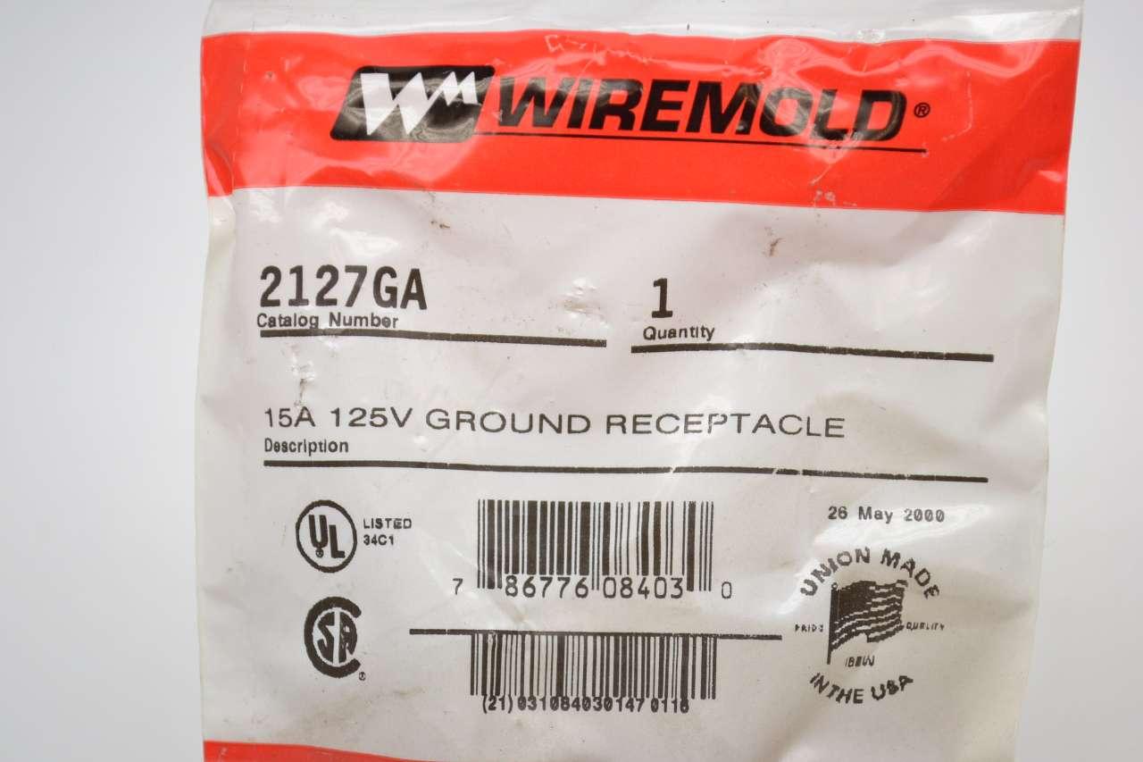 Wiremold 2127GA Grounding Receptacle New Old Stock 