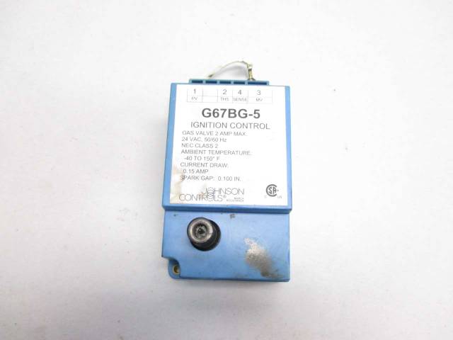 JOHNSON CONTROLS G67BG-5 GAS VALVE IGNITION 24V-AC CONTROLLER D467075