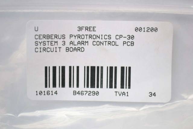 CERBERUS PYROTRONICS CP-30 SYSTEM 3 ALARM CONTROL PCB CIRCUIT BOARD B467290