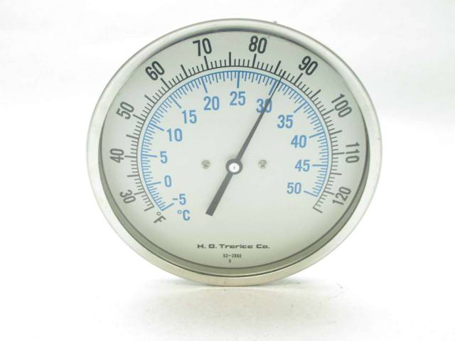 TRERICE 52-2863 STEM 3-3/8 IN 25-125F 1/2 IN NPT TEMPERATURE GAUGE D468405