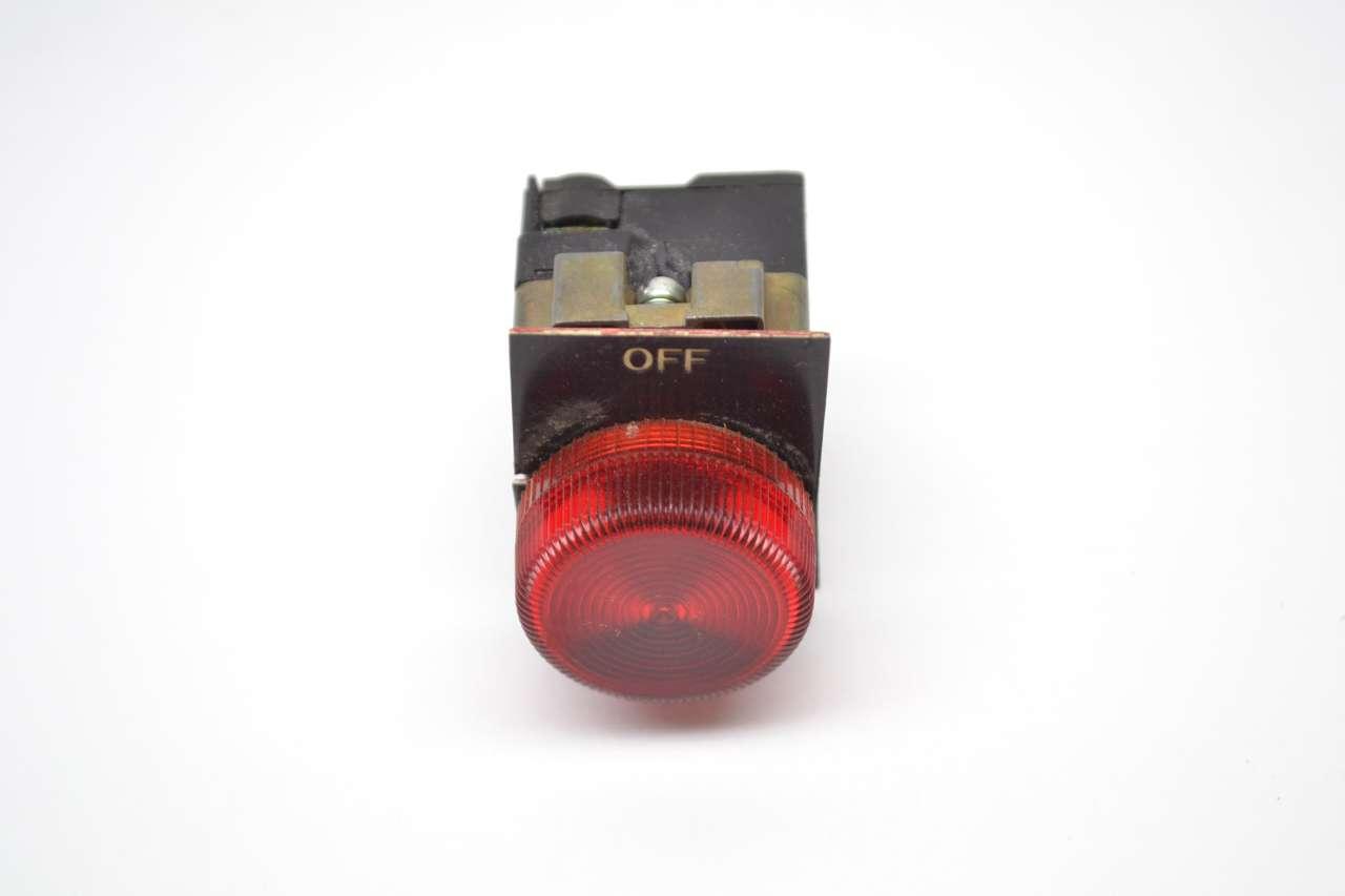 110VAC Tests OK Telemecanique Model Z-BV6 Indicator Light Amber Lens 