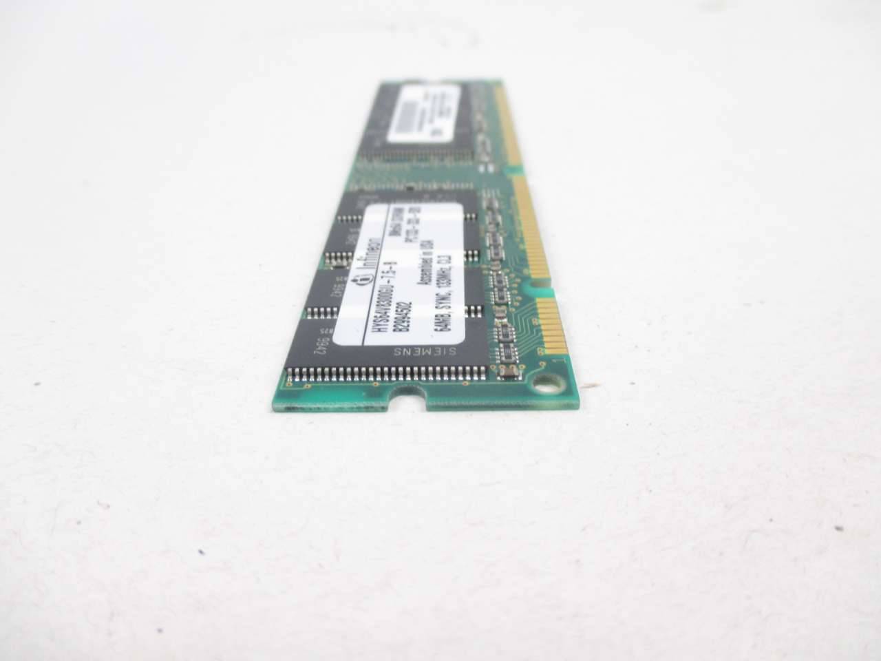 Infineon Hys64v8300gu 7 5 B 8mx64 Sdram Pc133 333 520 Ram Memory D471637