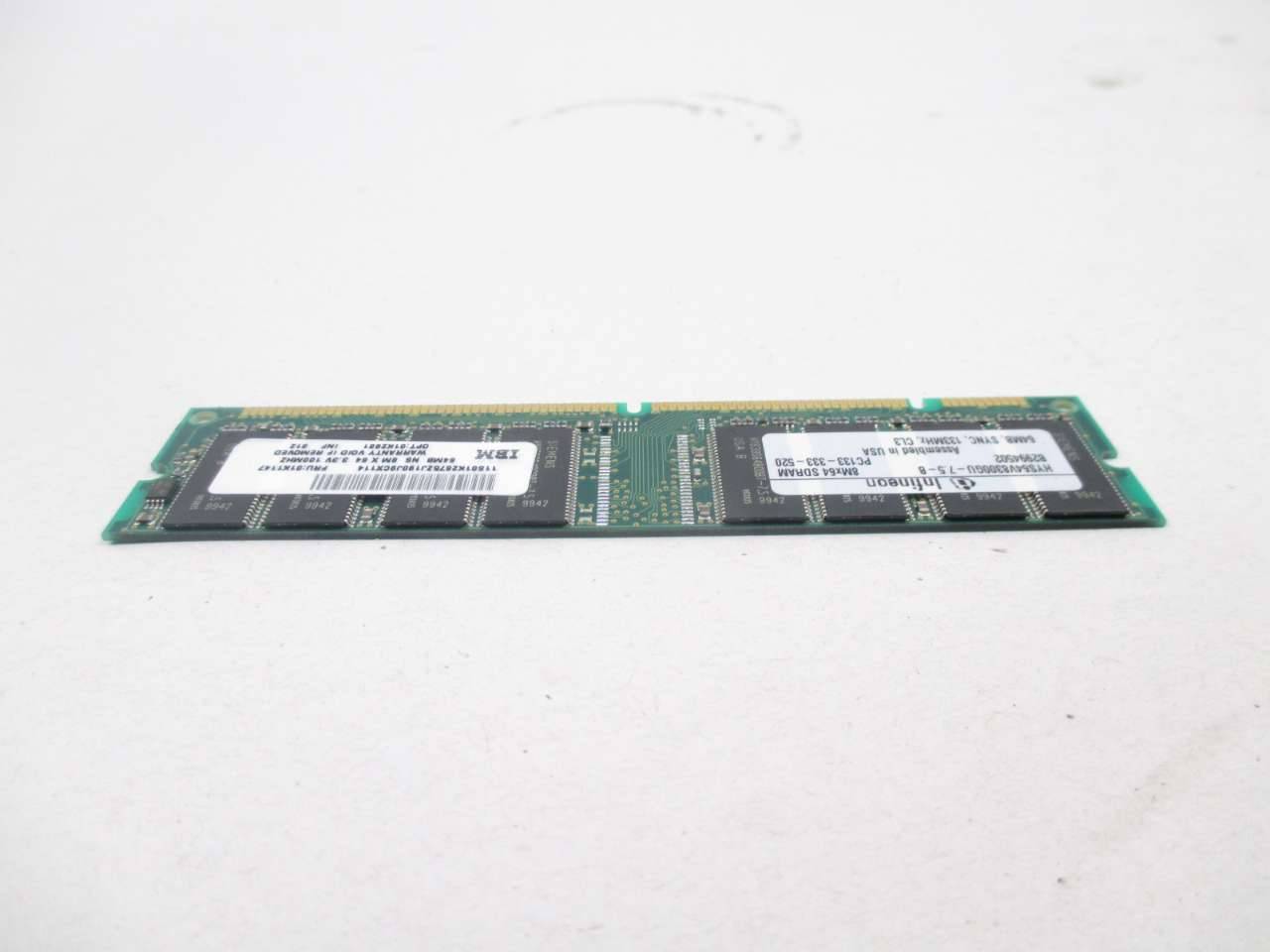 Infineon Hys64v8300gu 7 5 B 8mx64 Sdram Pc133 333 520 Ram Memory D471637