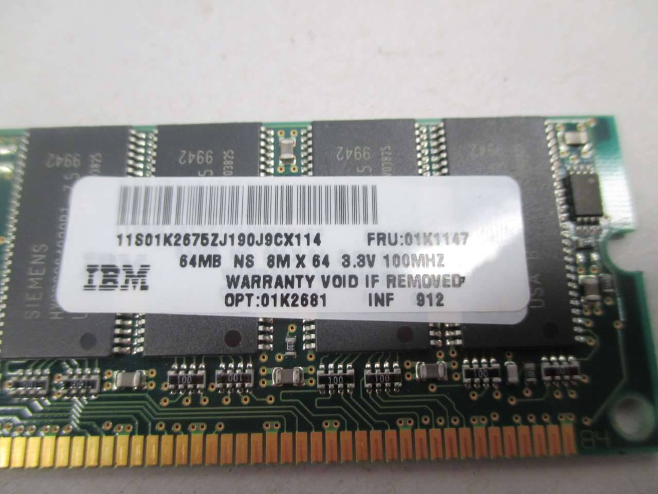 Infineon Hys64v8300gu 7 5 B 8mx64 Sdram Pc133 333 520 Ram Memory D471637