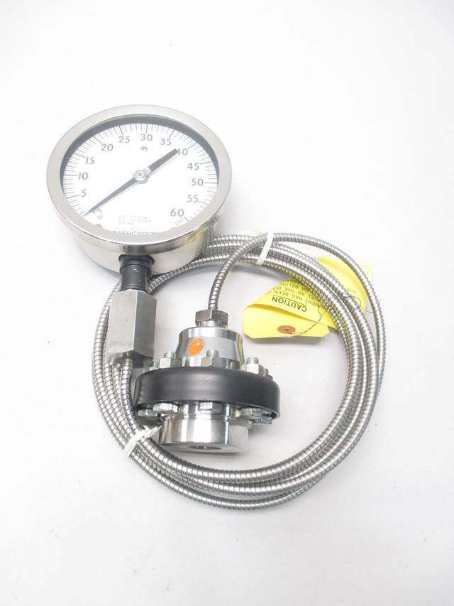 ASHCROFT 45 1009 S 04L W/ DIAPHRAGM 060PSI 41/2 IN PRESSURE GAUGE D475683
