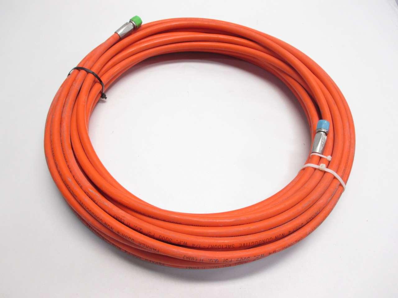 PARKER 558H 4 NON CONDUCTIVE 80FT 1 4 IN 3000PSI HYDRAULIC HOSE D480927   480927 1 