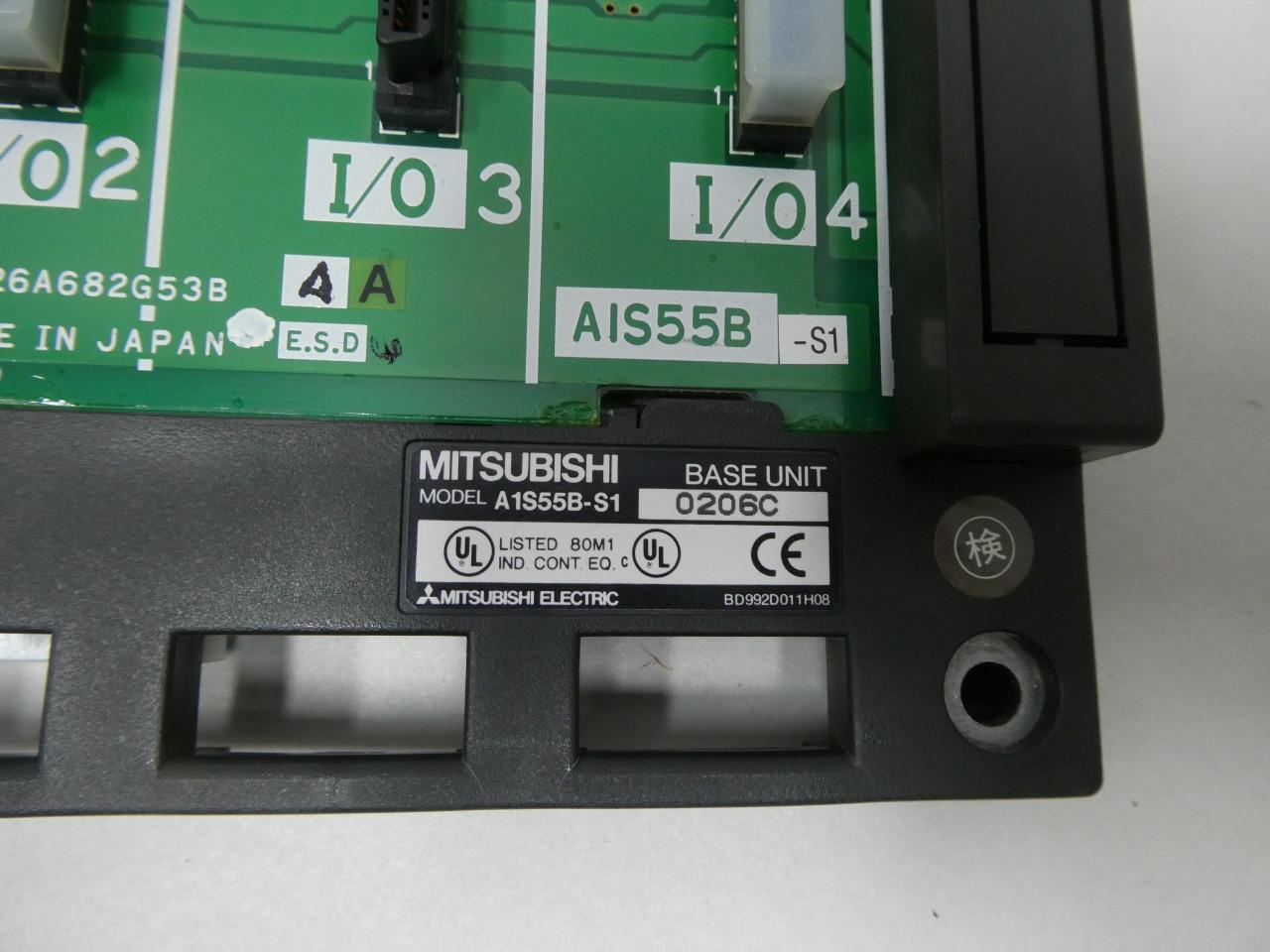 MITSUBISHI A1S55B-S1 BASE UNIT CHASSIS MODULE