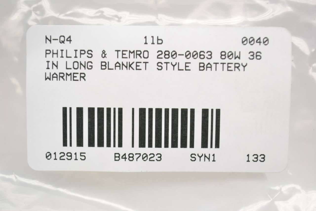 Philips u0026 Temro 280-0063 Zerostart 80w 36 In Blanket Battery Warmer B487023
