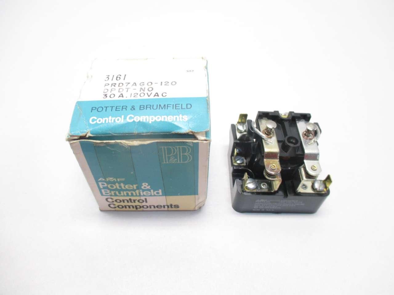 Contacteur POTTER & BRUMFIELD P30P42D12P1-24 - 30A, 600V AC, Bobine 24V DC, Neuf