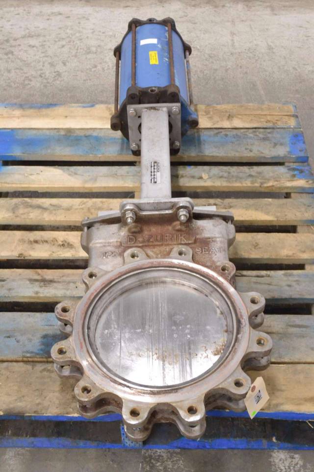 DEZURIK KGS 12 IN PNEUMATIC 150 STAINLESS FLANGED KNIFE GATE VALVE B496032