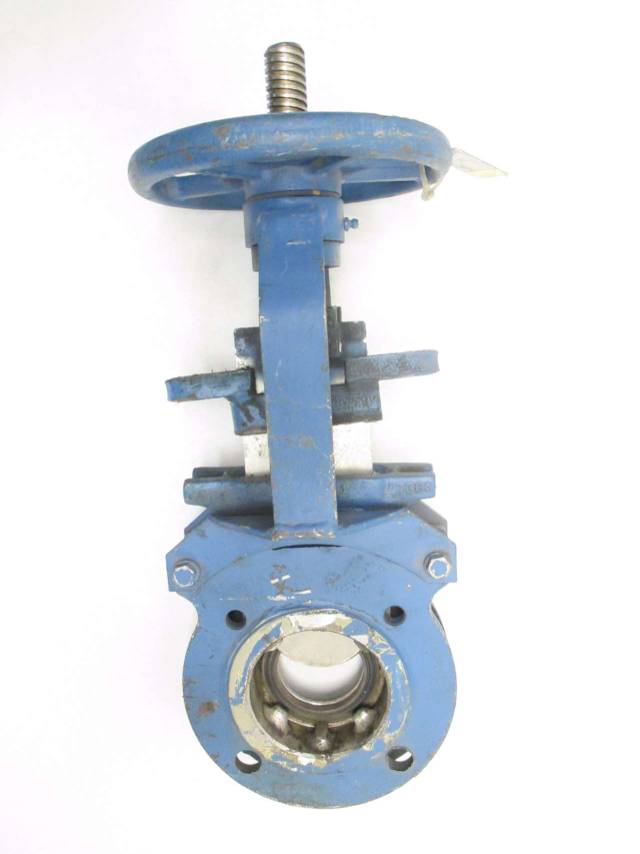 DEZURIK 801 9078056 3 IN STAINLESS FLANGED KNIFE GATE VALVE D498661