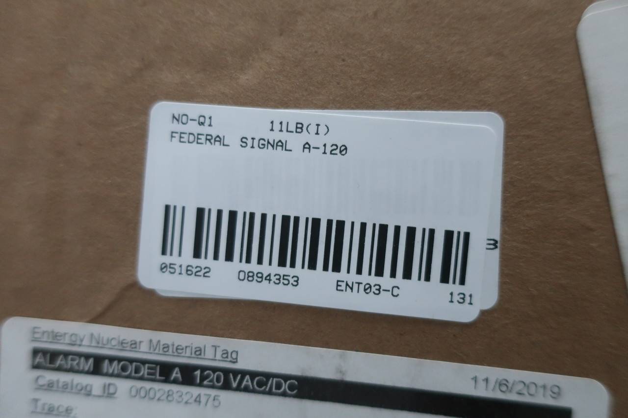 Federal Signal A-120 Alarm 120v-ac/dc