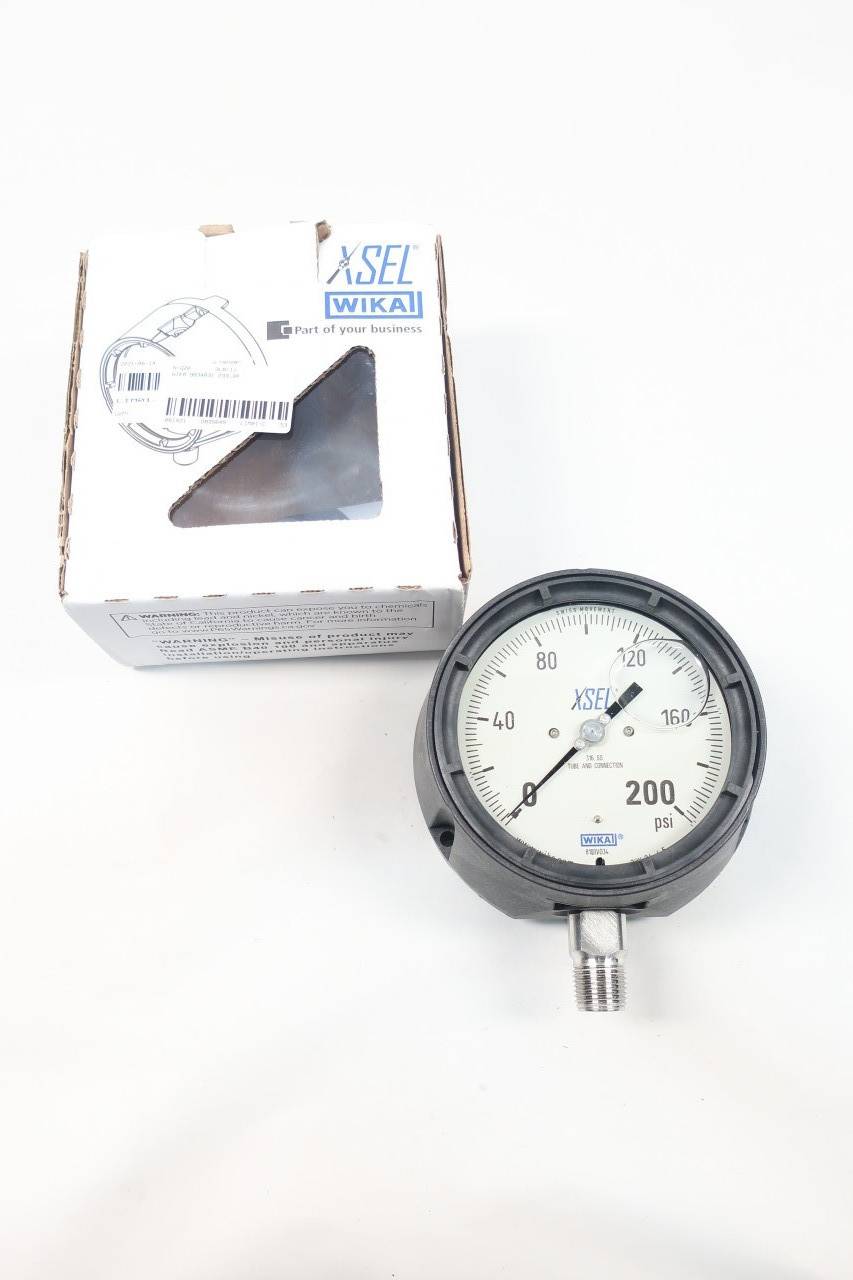 Wika 9834031 233.34 Pressure Gauge 41/2in 0200psi 1/2in Npt