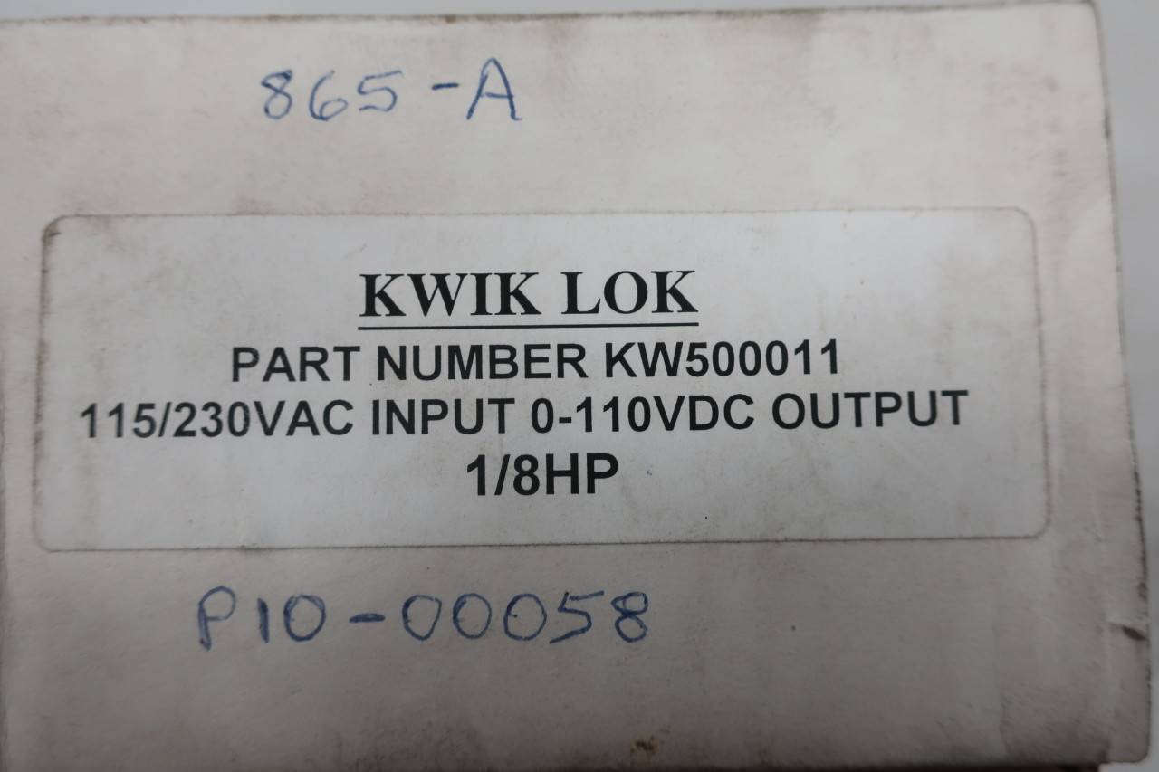 Kwik Lok KW500011 I/o Board Rev C