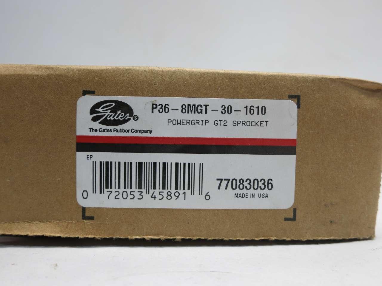 Gates Powergrip GT2 Sprocket P/N P36-8MGT-30-1610 Original Box Surplus New 