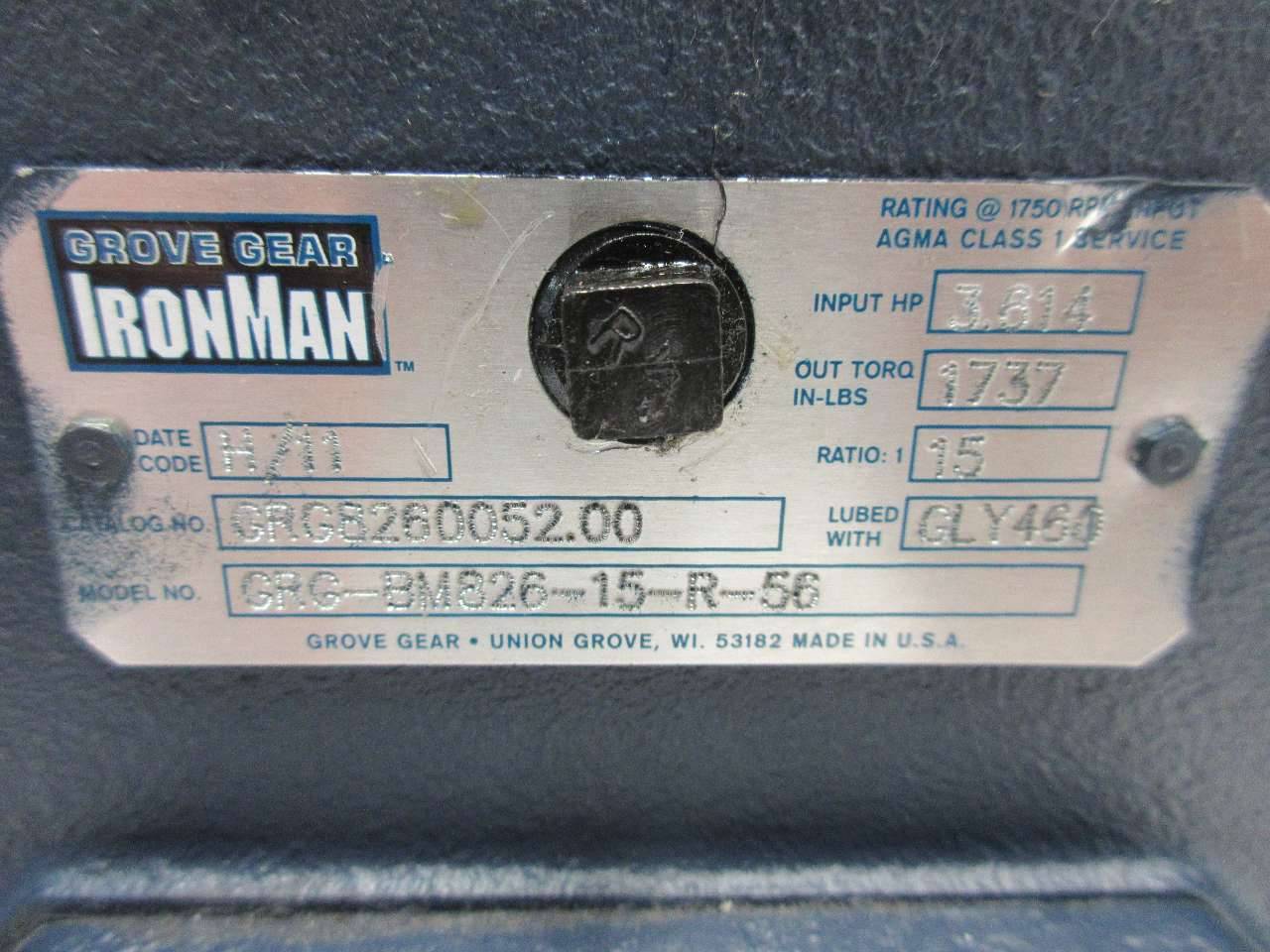 Baldor Vbm3558 Grg Bm6 15 R 56 2hp 230 460v 15 1 115rpm Gear Motor D