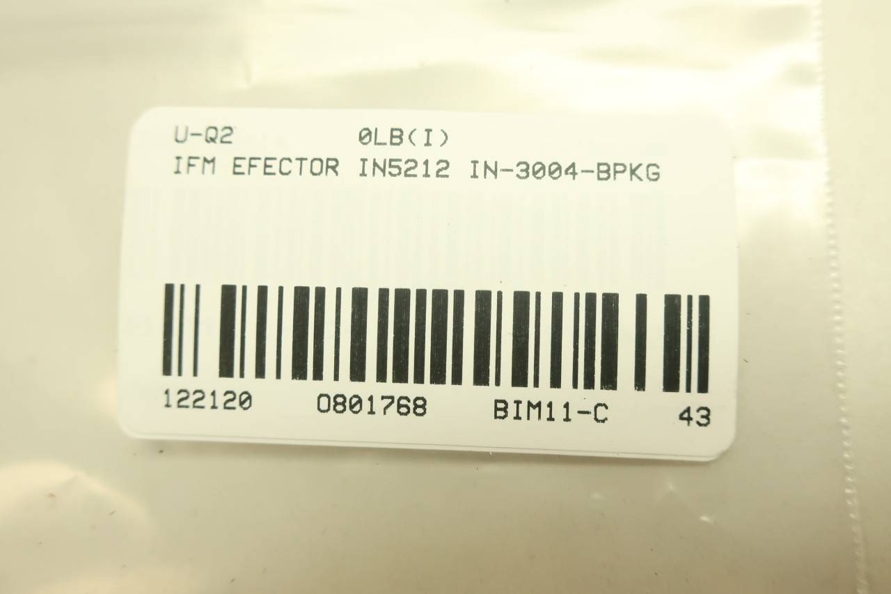 Ifm Efector IN5212 IN-3004-BPKG Proximity Sensor 10-36v-dc