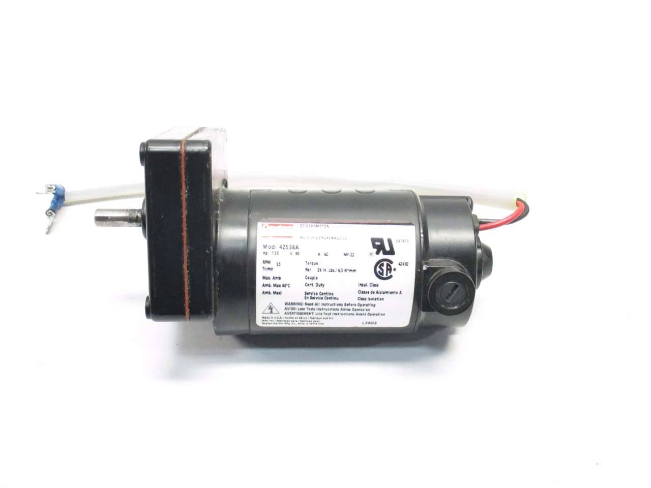 Dayton 4z538a 1 30hp 90v Ac 50rpm Mf 22 Ac 63 1 Gear Electric Motor D Dayton 4z538a 1 30hp 90v Ac 50rpm Mf 22 Ac 63 1 Gear Electric Motor D