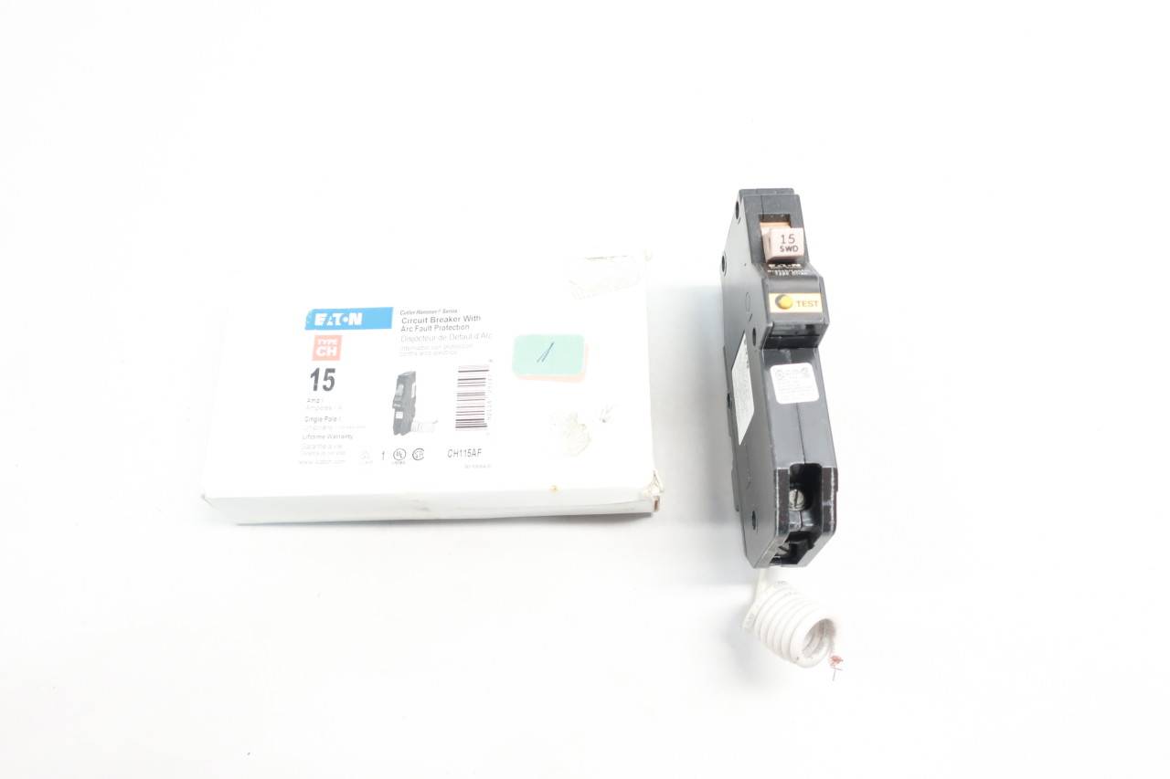 Cutler Hammer CH115AF Arc Fault Protection Circuit Breaker 1p 15a 120vac