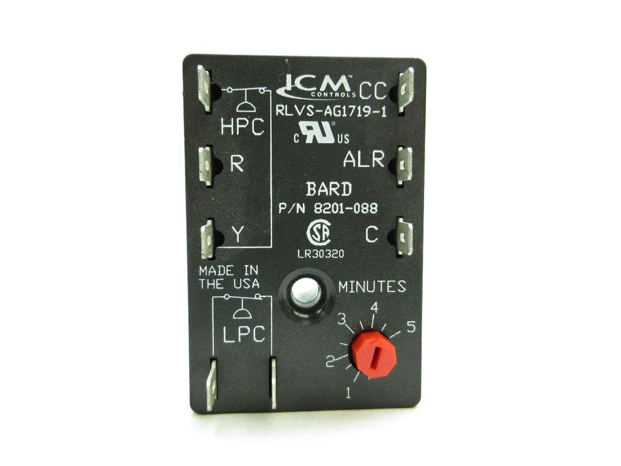 Icm RLVS-AG1719-1 8201-088 Bard Compressor Control Timer D515986