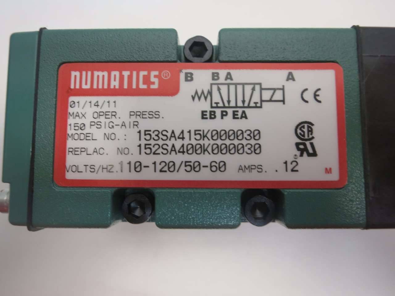 NUMATICS 153SA415K000030 NEW NO BOX 153SA415K000030 NUMATICS 153SA415K000030 NEW NO BOX 153SA415K000030