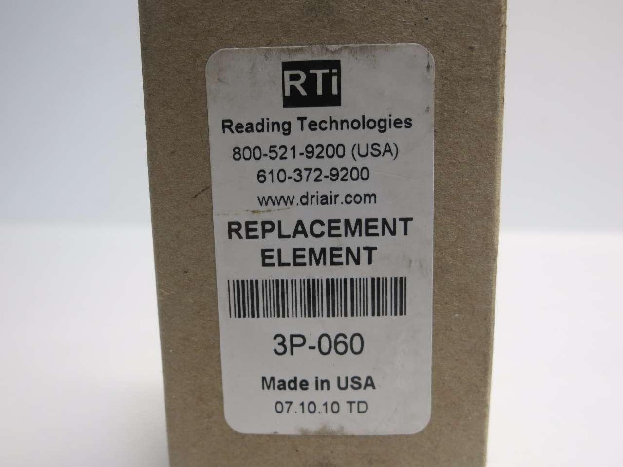 NEW READING TECHNOLOGIES FILTER REPLACEMENT ELEMENT  3P-060 
