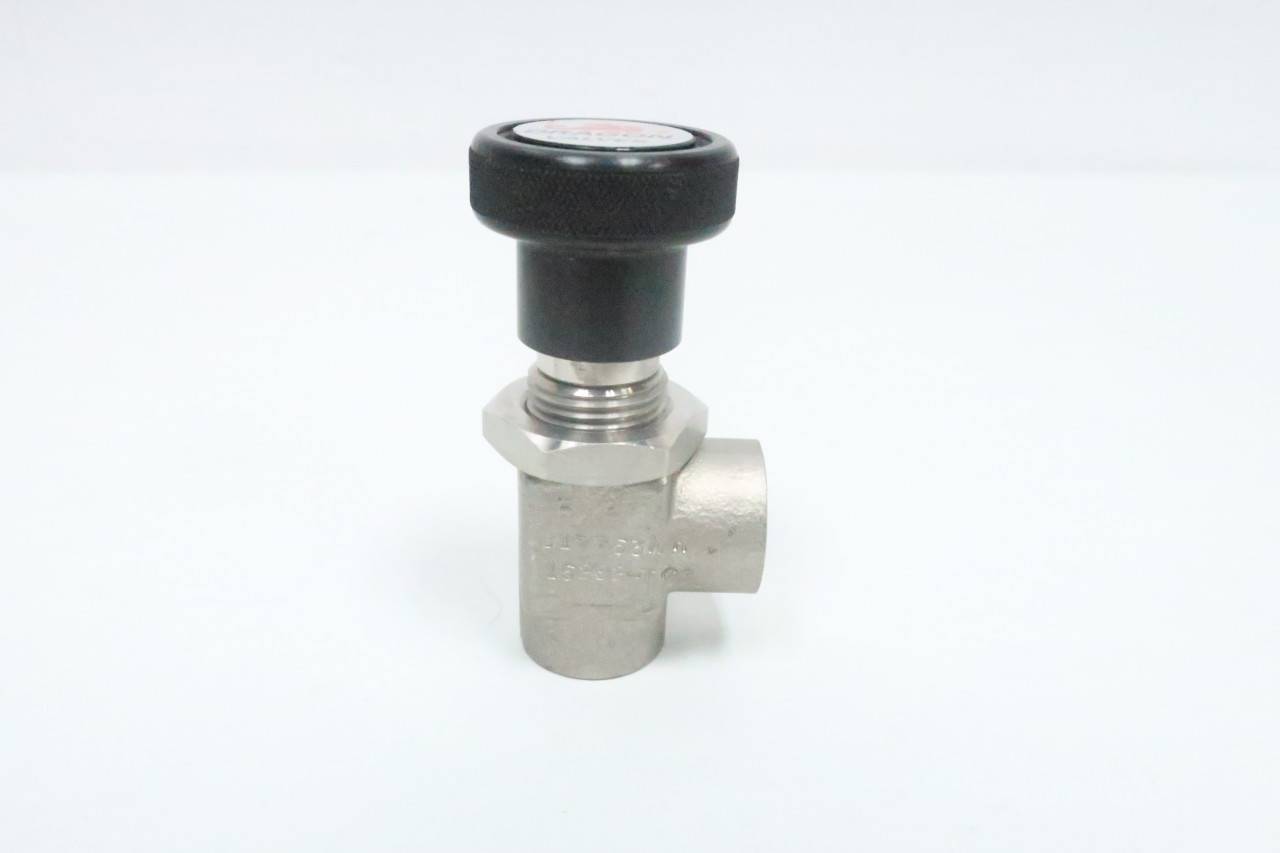 Dragon Valves 817753NR Manual Stainless Needle Valve 6000psi 1/4in Npt