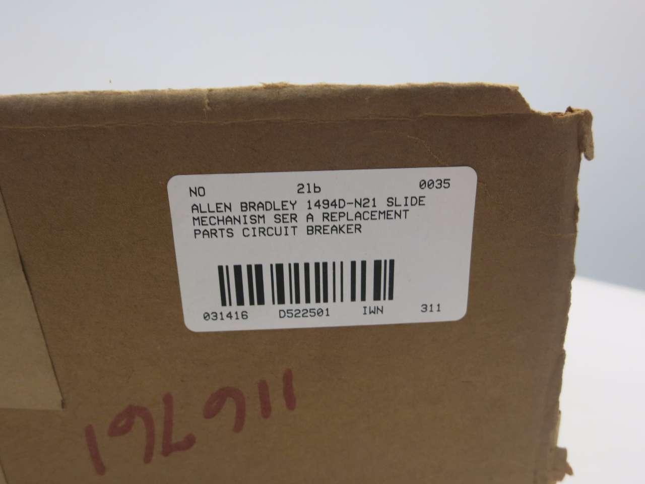 Allen Bradley 1494D-N21 Circuit Breaker Slide Mechanism Ser A