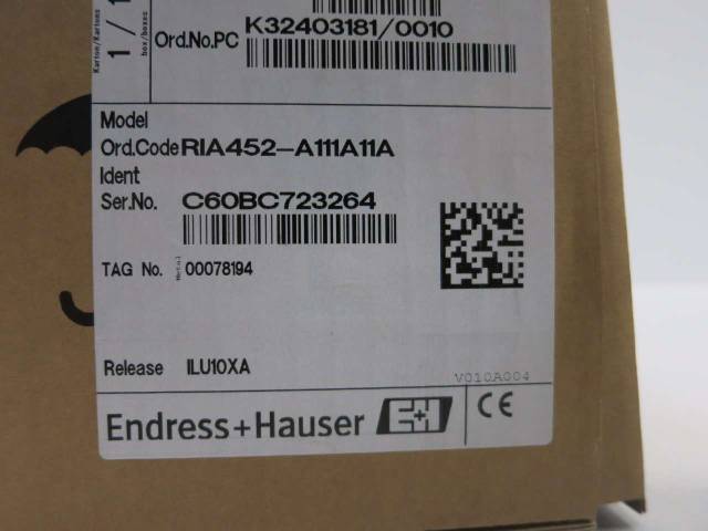 Endress Hauser Ria452 A111a11a Process Display Pump Control D523986